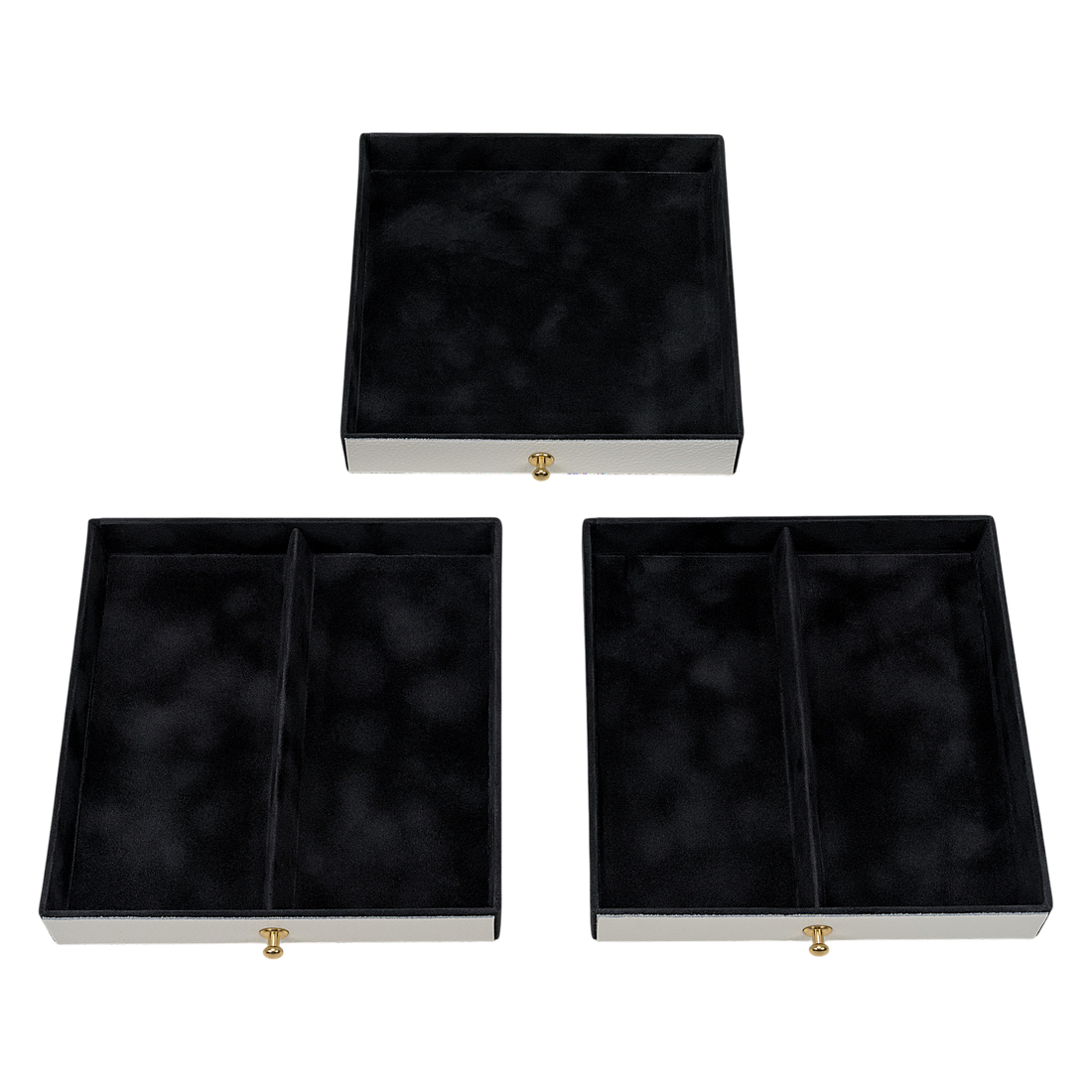 Schmuckkasten Evita granello / weiß (Vollrindleder)