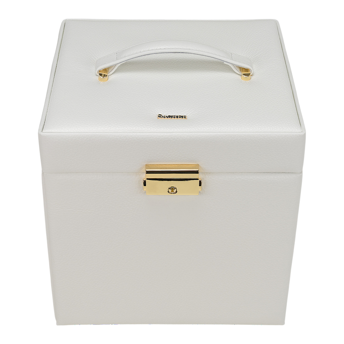 Schmuckkasten Lisa granello / weiß (Vollrindleder)