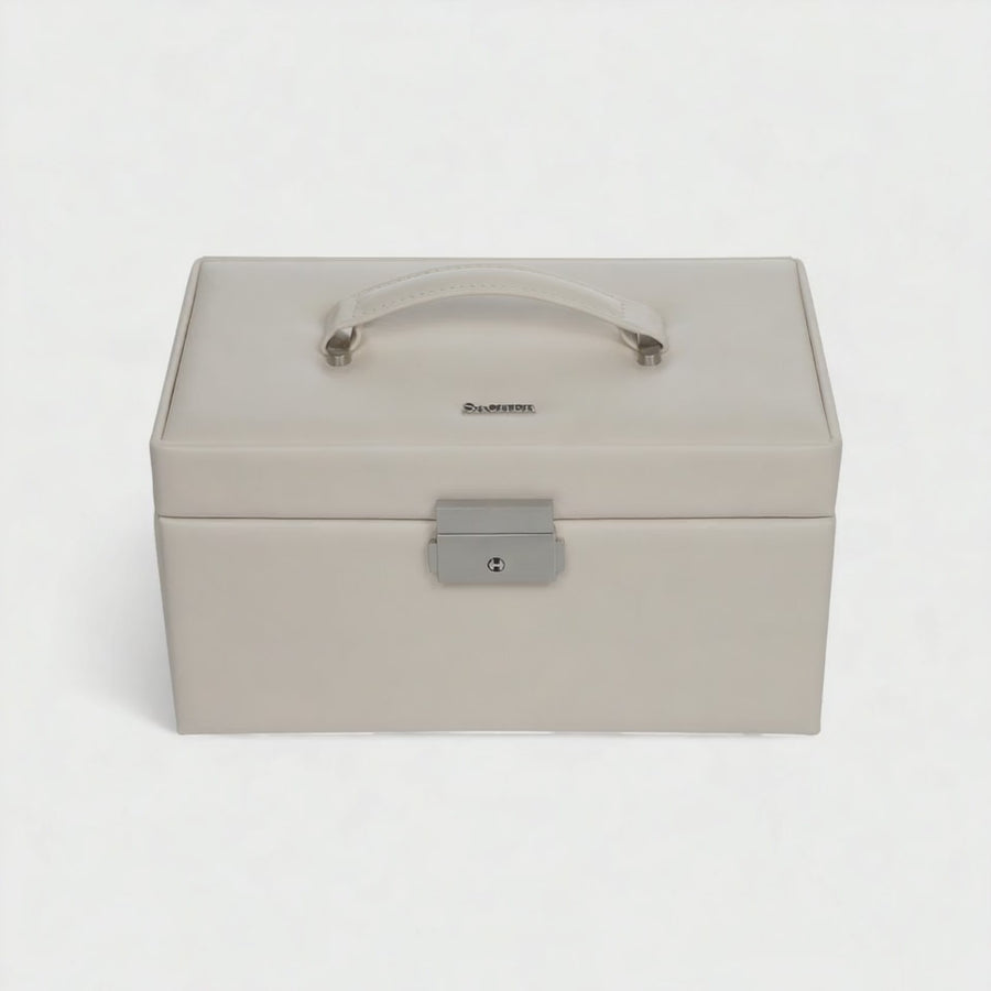 Joyero Elly elegance / arena (cuero vacuno)