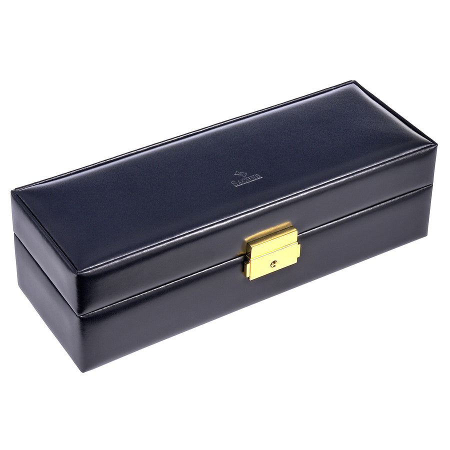 Watch case for 5 watches acuro / navy (leather)