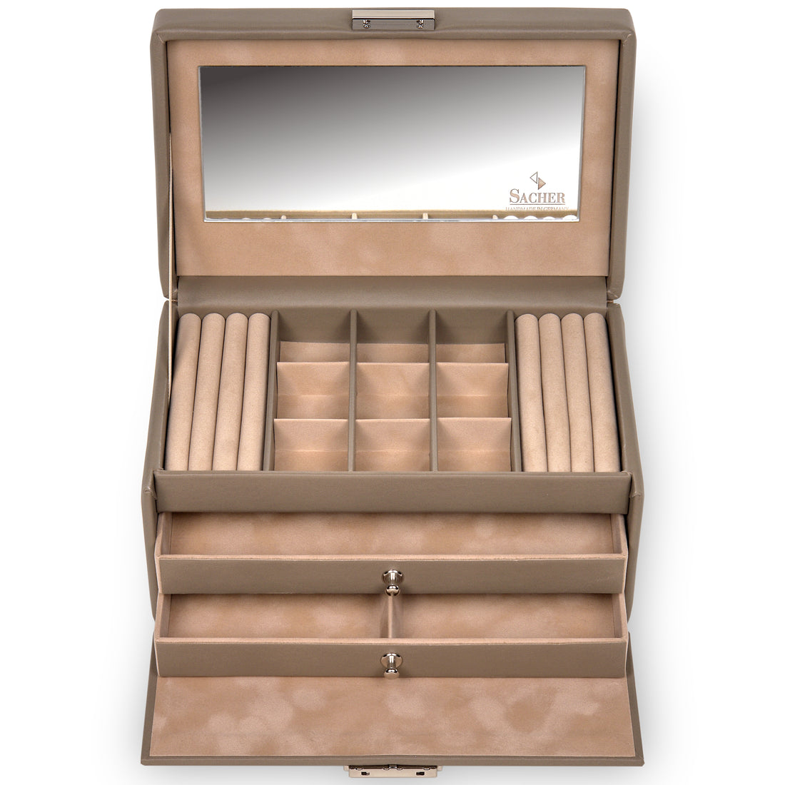 Caja de joyas Elly nature / taupe (cuero)