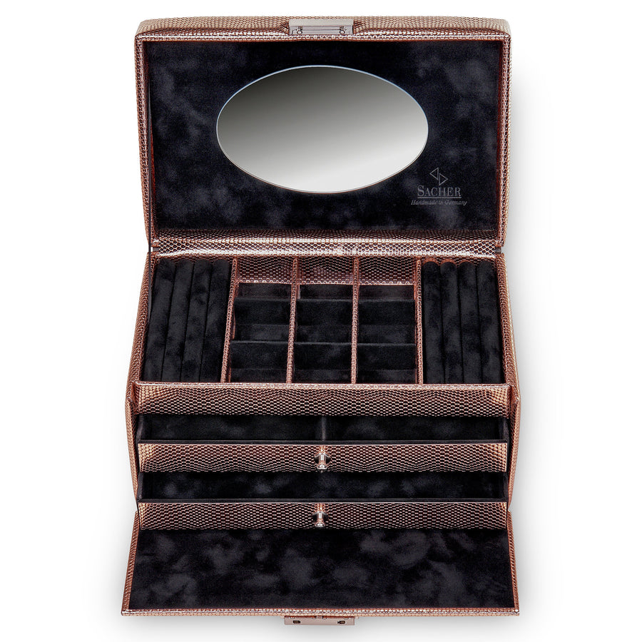 Jewelry box Elly lagarto / rose gold