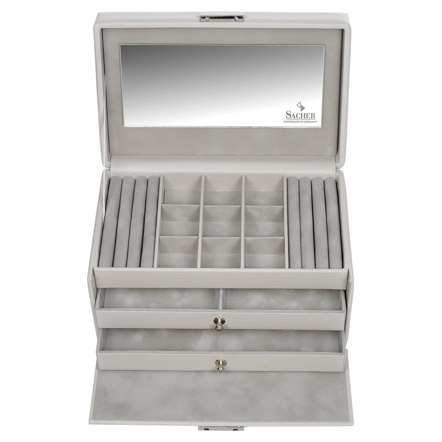 Caja de joyas Elly elegance / sand (cuero de vaca completo)