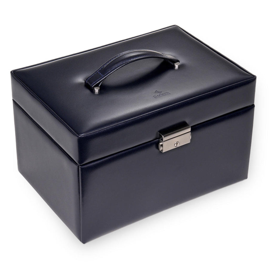 Caja de joyas Jasmin florage / navy (cuero)