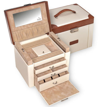 Caja de joyas Maxima travel / crema