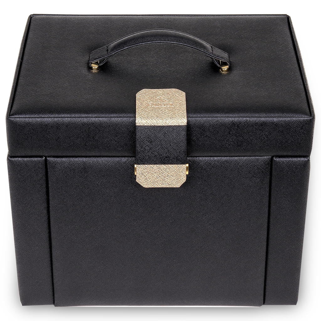 Caja de joyas Marta saffiano / negro